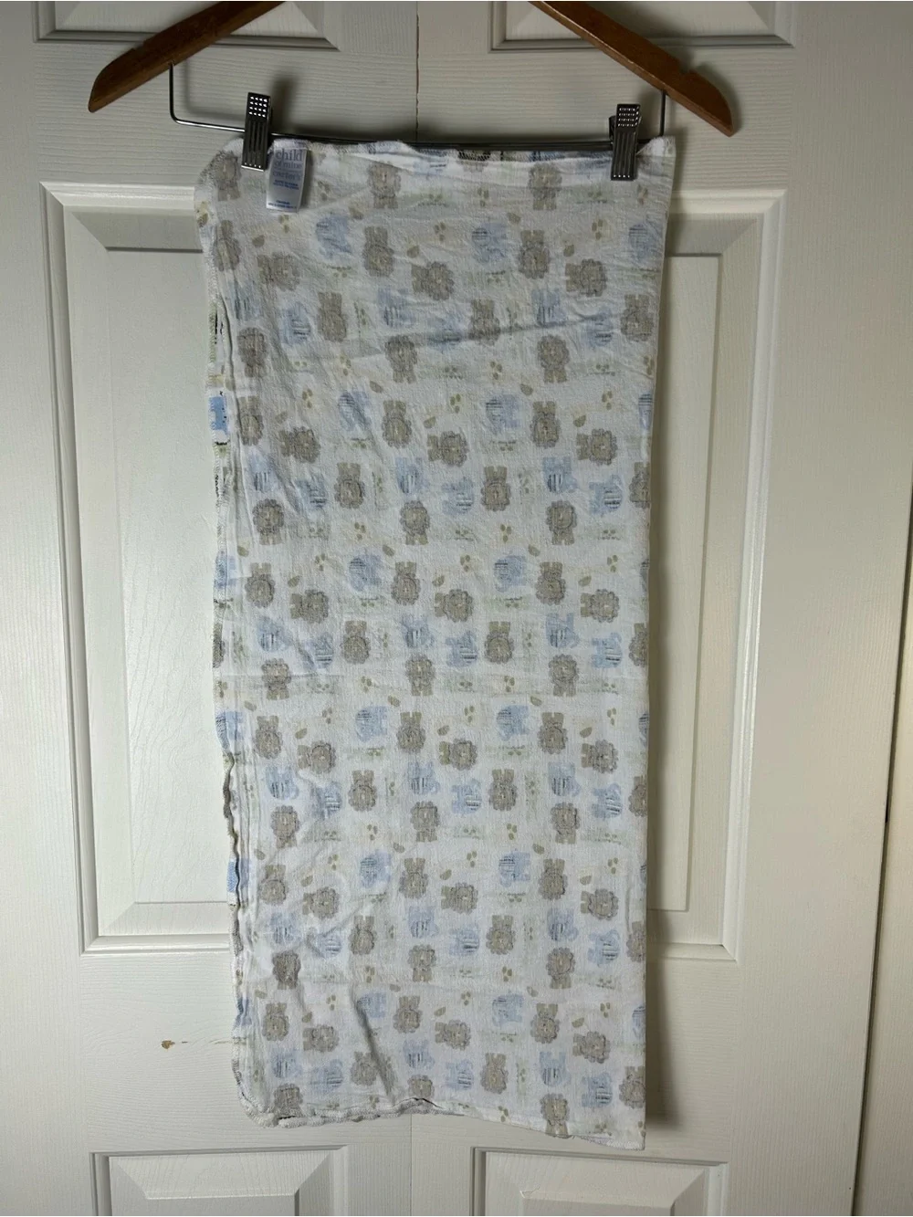 Child of Mine by Carter's Lion Elephant Alligator Baby Receiving Blanket Flannel